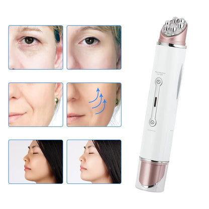 Multifunction LED Photon Therapy High Vibration EMS Heating Massage Face Eye Massager Skin Lifting Anti-Wrinkle SPA Facial Tool