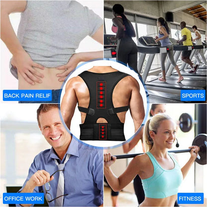 Magnetic therapy posture corrector posture corset shoulder support belt men and women braces and support belt shoulder posture