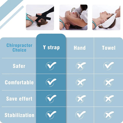 Y-shaped Updated Iron Pipe Neck Cervical Traction Belt Therapy Stretching Decompression Pain Relief Spinal Correction Brace Band