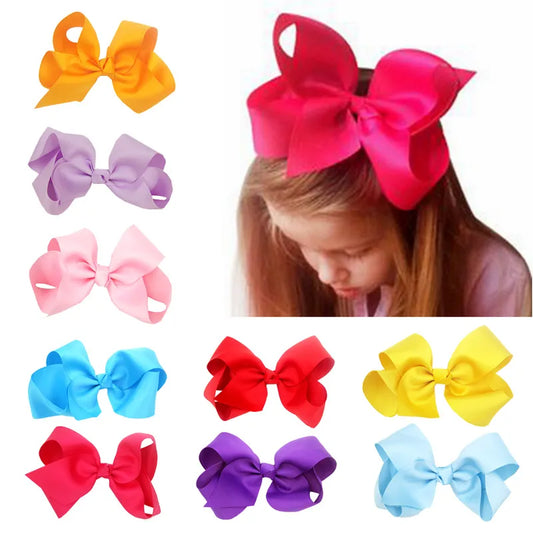 Children's Kids Hairpin Girl Colorful Bow Hair Pin 15cm
